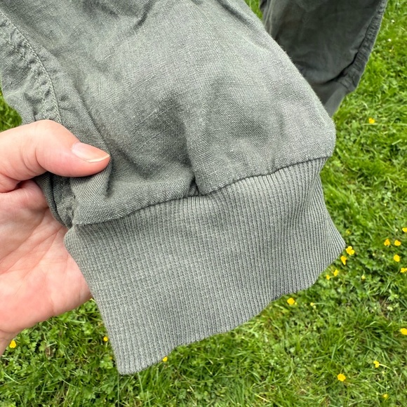 Womens petite Casual Drawstring Pants - Green - Picture 4 of 6